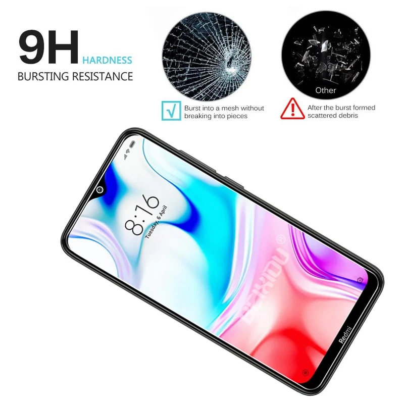 2 шт Полное закаленное стекло для Xiaomi Redmi 8 Защита экрана 2.5D 9h закаленное стекло для Xiaomi Redmi 8 защитная пленка