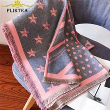 Американский флаг, звезды, полосатый принт, кашемировый шарф в горошек, дизайн, роскошная цепочка, одеяло, шарф для женщин, зимнее пончо для женщин, Пашмина