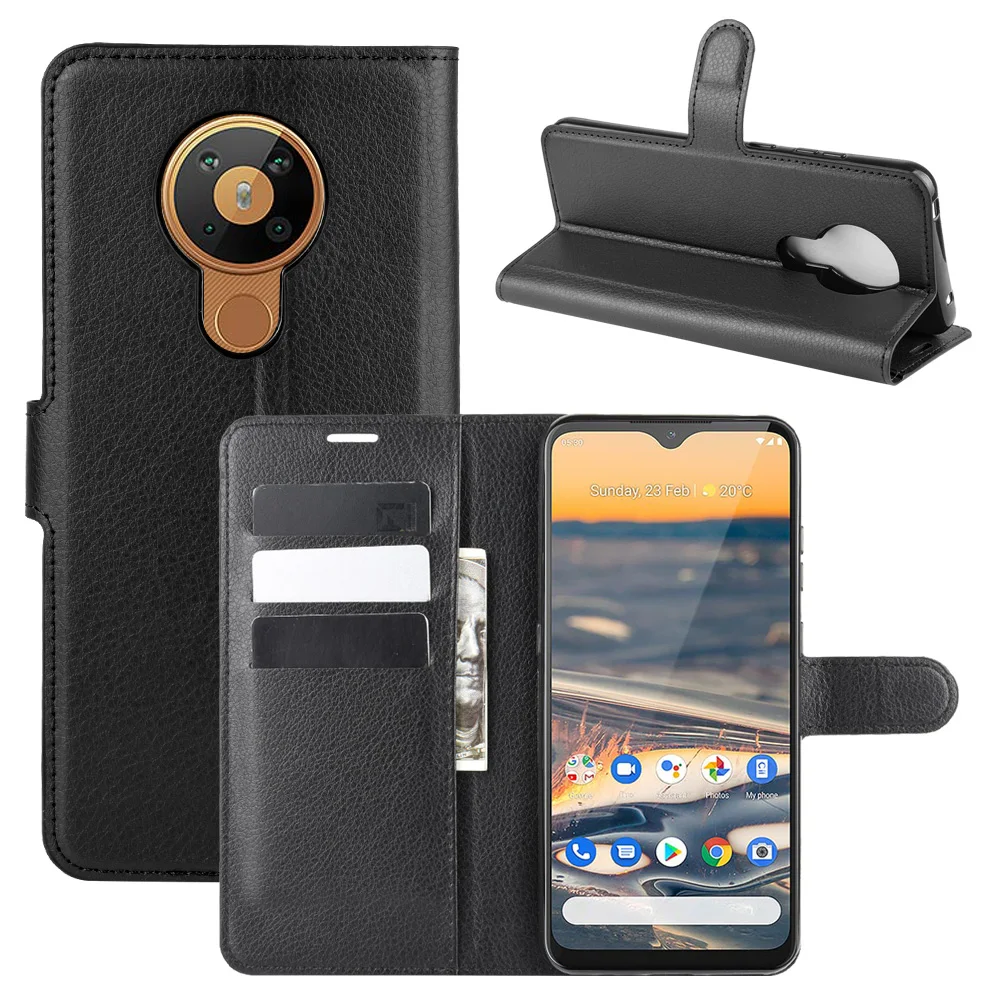 

10pcs Phone Lychee Wallet Leather Case For Nokia C100 C2 2nd Editon X100 G11 G21 XR20 X10 X20 G10 G20 C01 C1 1.4 5.4 2.4 3.4 5G