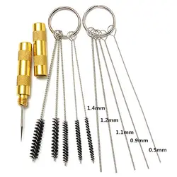 Kit de nettoyage de buse de pistolet aérographe, ensemble d'aiguilles et de brosses, outil de réparation, 11 pièces, 2020 