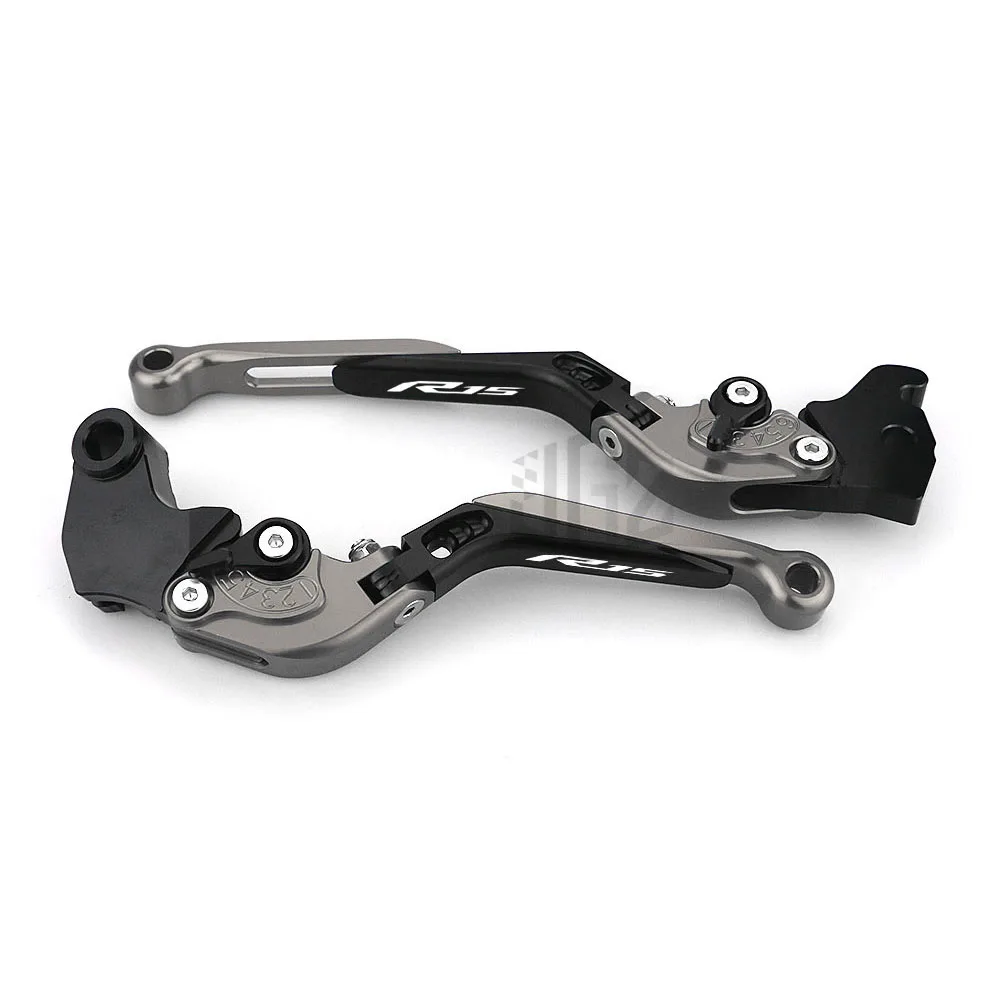 2pcs Motorcycle Brake Handle Lever CNC Aluminum Clutch Brake Levers Modified for YAMAHA YZF R15 V3 2013