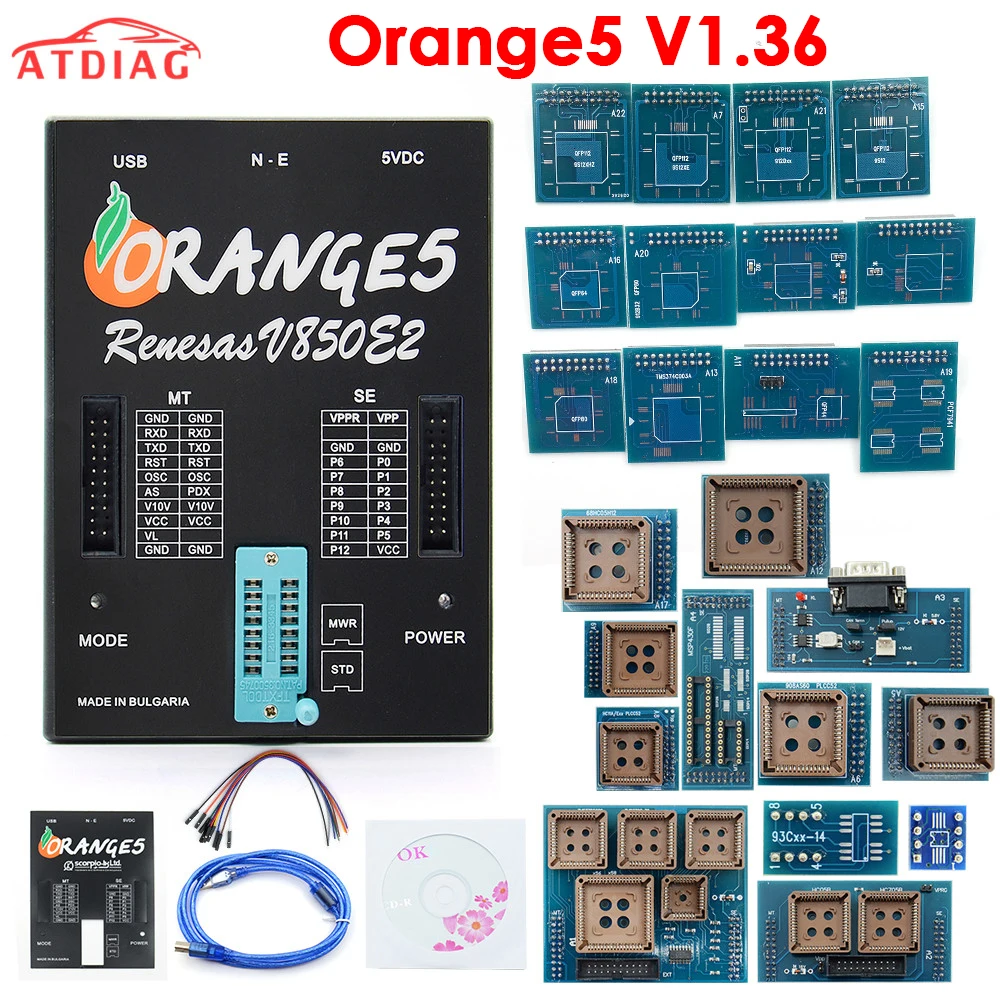 Программатор Orange5 V1.36 оранжевый 5 программатор новая версия plus с программным