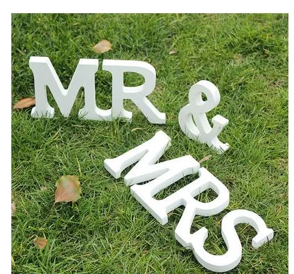 Деревянные Свадебные реквизиты MR& MRS английские буквы украшения Свадебные украшения