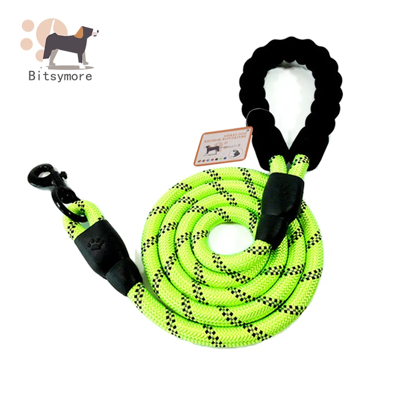 Светоотражающий Поводок для собак нейлоновая веревка бега и отслеживания