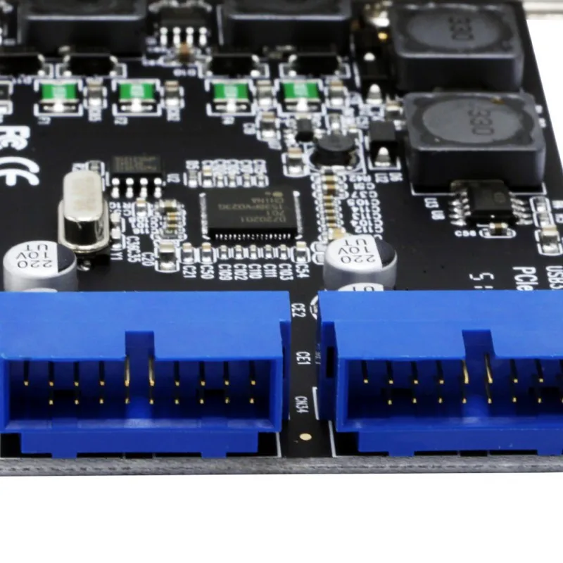 PCI Express до 4 портов USB 3,0 карта расширения двойная 19/20PIN карта памяти