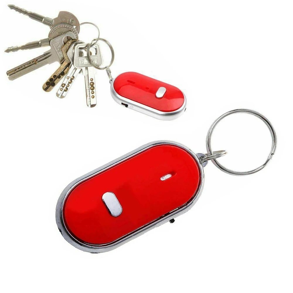 LED wireless whistle sensor key finder locator mini keychain prompt sound suitable for children and lost