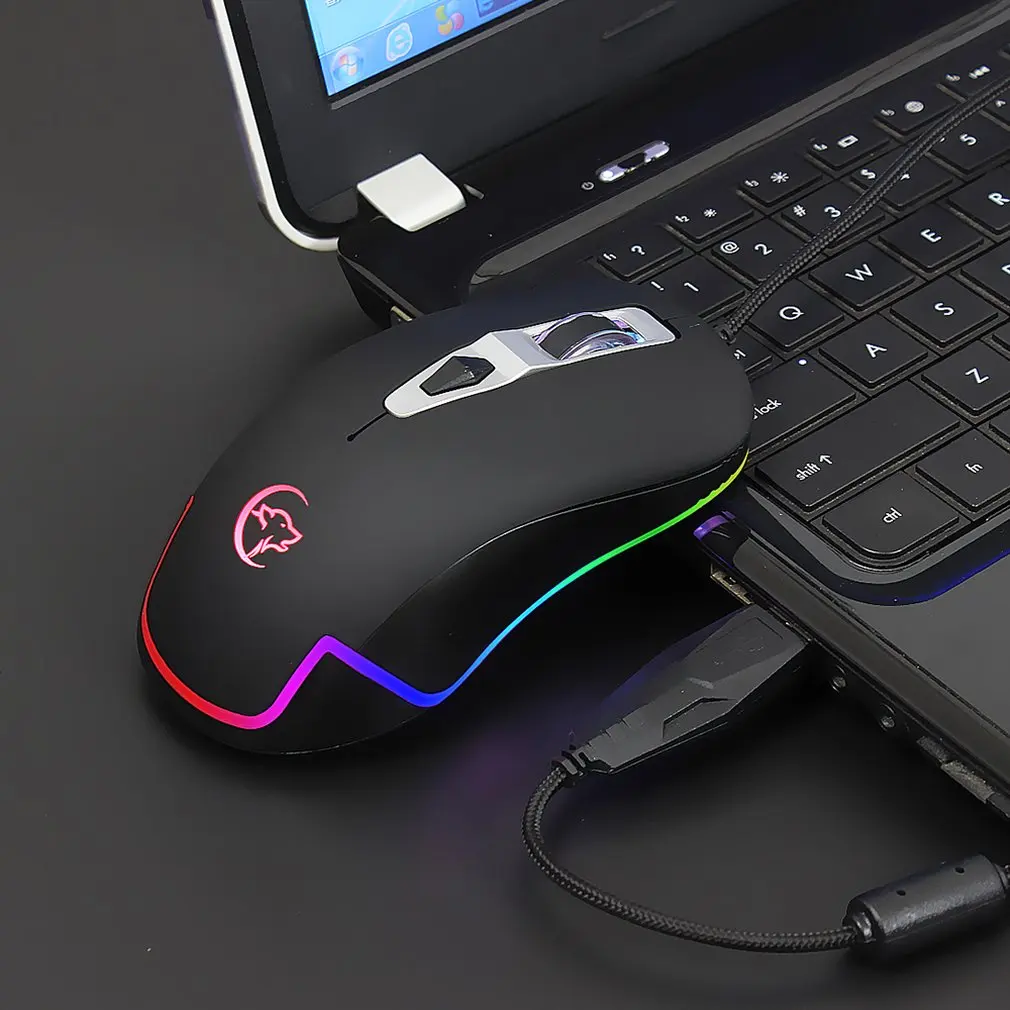 Макро Программирование Механическая мышь Usb Проводная оптическая мышь игровая мышь с четырьмя огнями матовая текстура