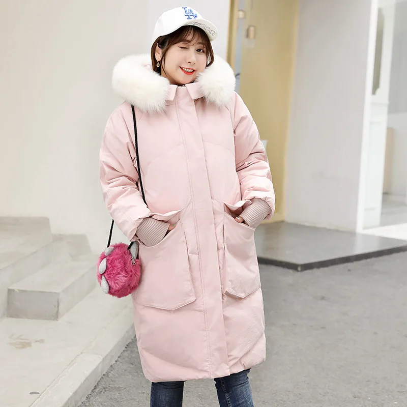 White Duck Down Coat Women Plus Size Winter Jacket Korean Puffer Chaqueta Mujer 803 YY1266 | Мужская одежда
