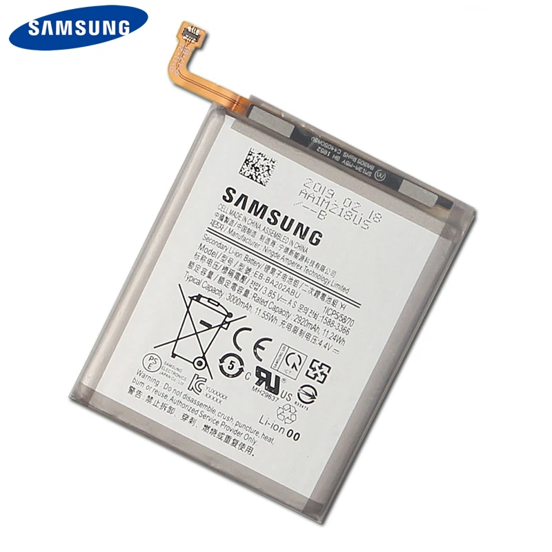 Аккумулятор samsung EB-BA202ABU для samsung Galaxy A20e A20E A20