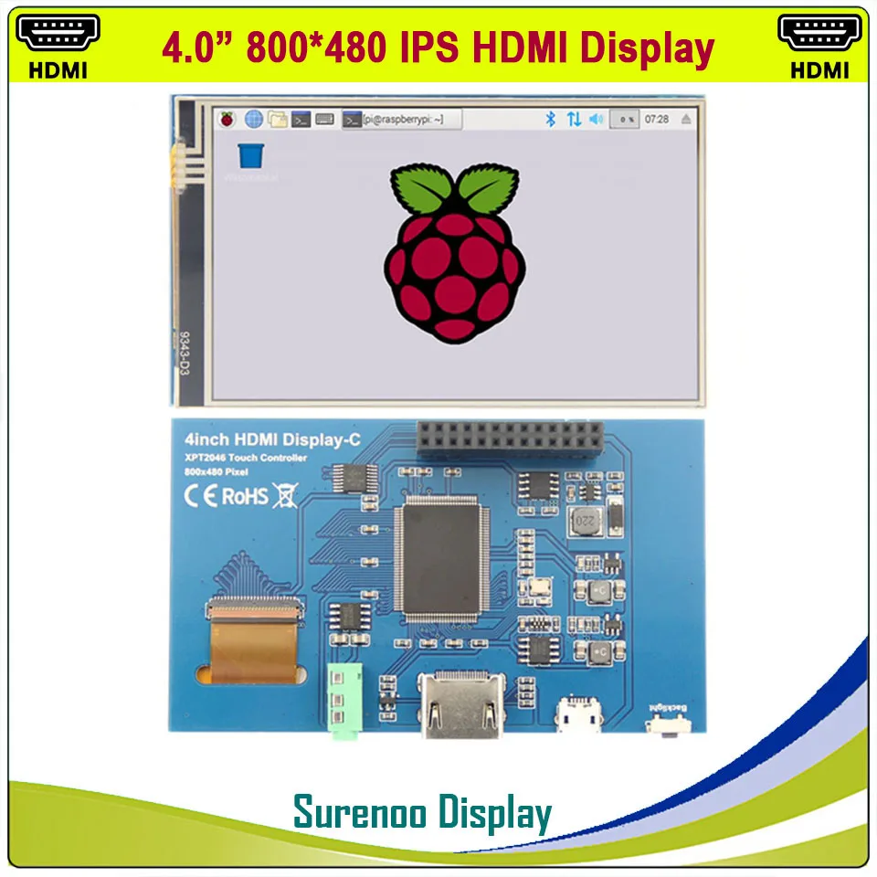 4 0 &quotдюймовый HDMI ЖК дисплей монитор Экран модуль Дисплей с GPIO резистивный