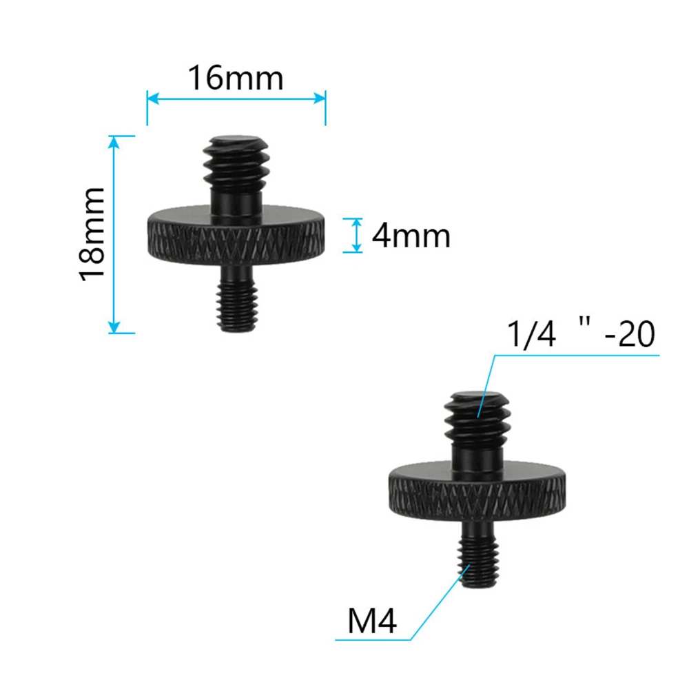 Camera Screw 1/4"-20 Male to M4 M5 M6 M8 Male Double-end Thread Screw Convert Ad