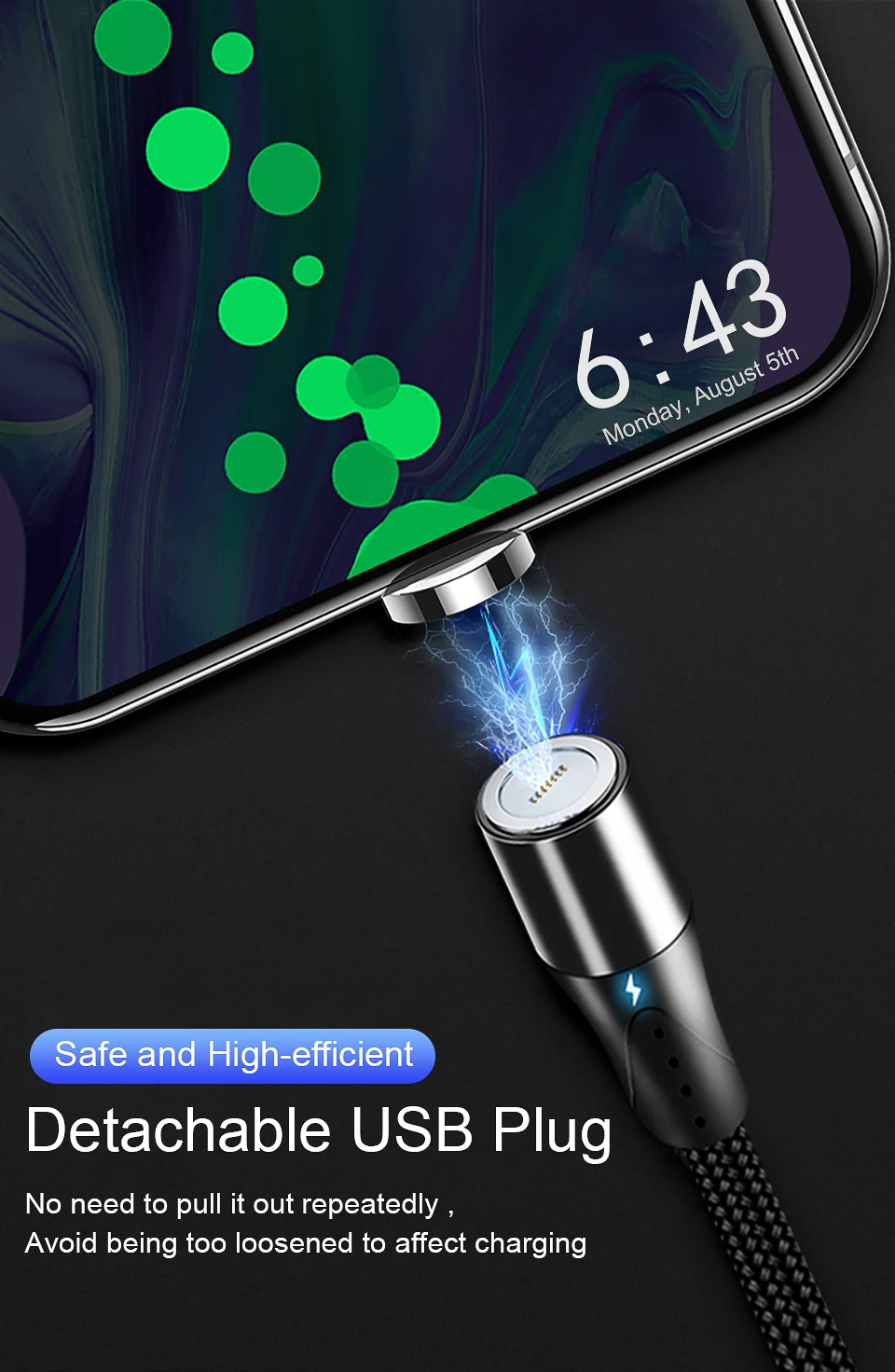 Магнитный кабель Obobix USB type C для зарядки Xiaomi Redmi Note 7 8, кабель для передачи данных usb type C, магнитный кабель для быстрой зарядки телефона