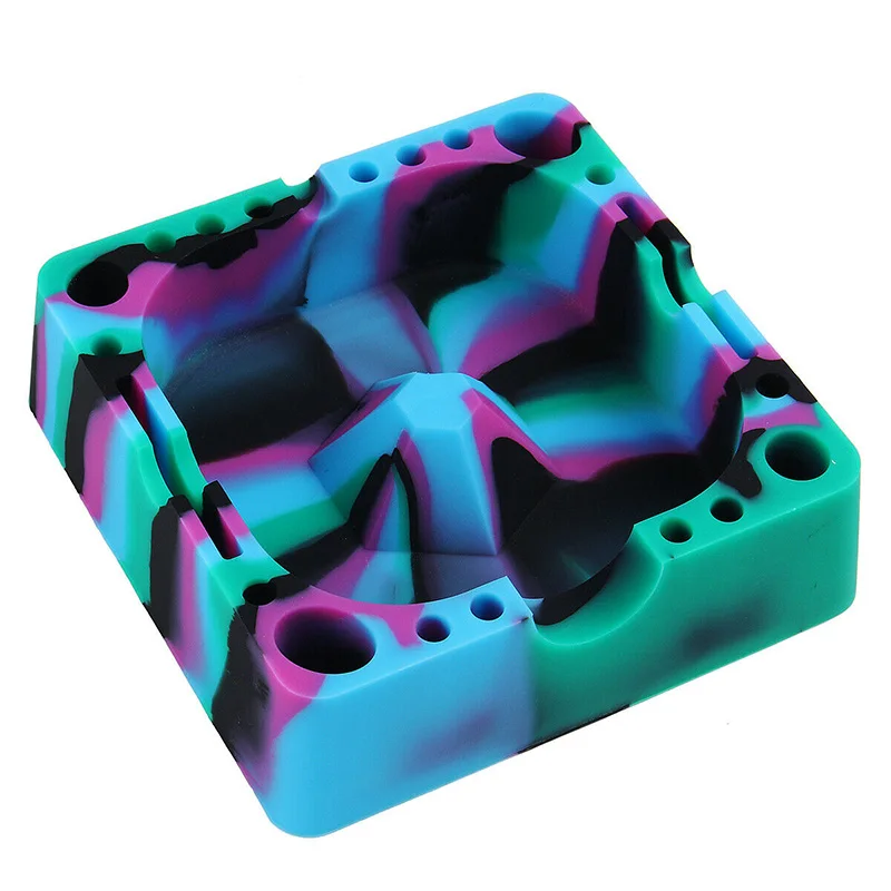 

Multifunctional Environmental Protection Silicone Ashtray Square Portable Desktop Ashtray Best Price