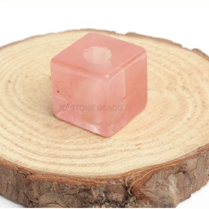 1 шт. натуральный камень большие бусины с отверстиями квадратной формы 16 мм разделительные бусины для DIY аксессуары для ювелирных изделий - Цвет: SYNTHETIC RED QUARTZ