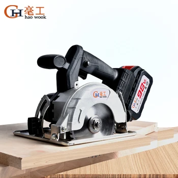 Cheap 98VF Circular Electric Saw 45° Bevel 30mm Cuttiing Depth 125mm Woodworking Blade For Wood 6000mAh Circular Saw Wood Tools