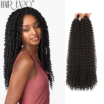 

18-22inch Passion Twist Crochet Braid Hair Extensions Synthetic Water Waver Baiding Hair Bohemia For Black Women Hair Expo City
