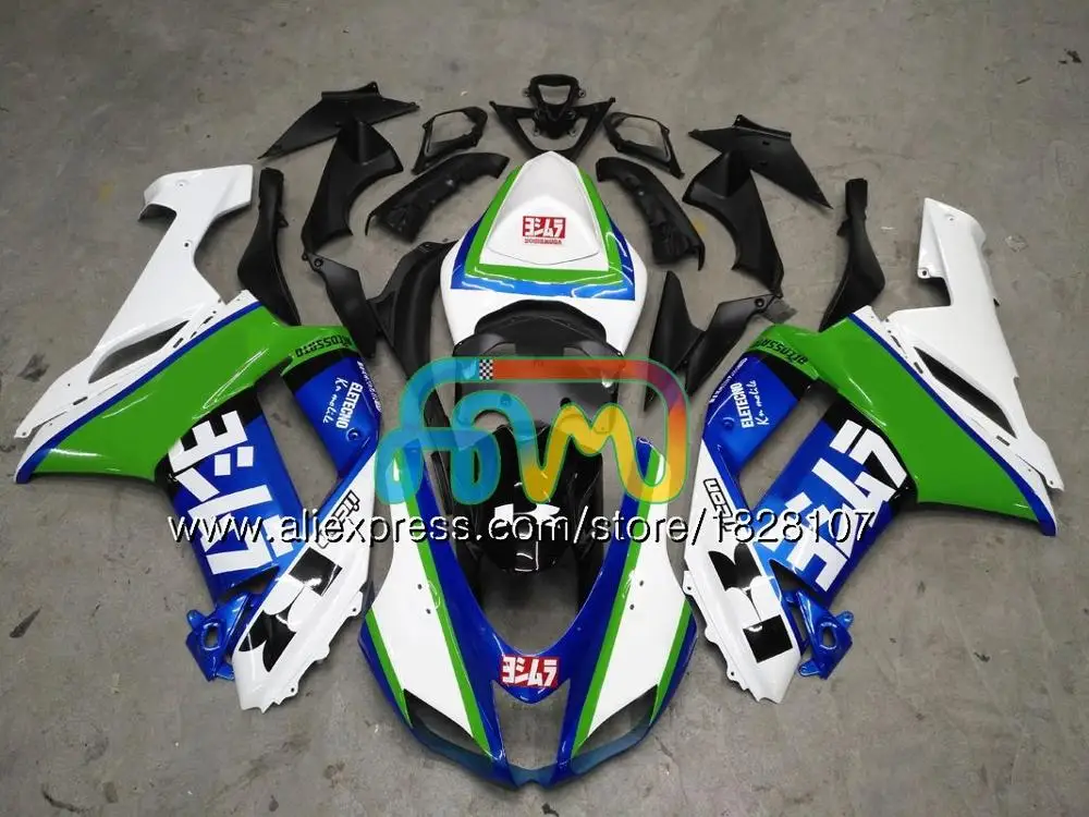 Корпус для KAWASAKI ZX 6R 6 R 600CC ZX636 10BS. 0 ZX-636 ZX600 600 CC ZX-6R ZX 636 ZX6R 07 08 2007 2008 Обтекатели комплект черный Запад, Лидер продаж - Цвет: No. 33