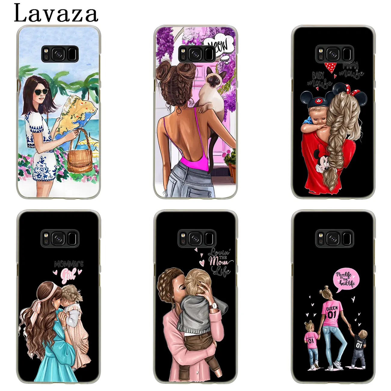 Lavaza коричневый волос для мамы, девочки, королева, кошка Твердый чехол для телефона, чехол для samsung Galaxy S10 E S10E S8 S9 Plus S6 S7 Edge