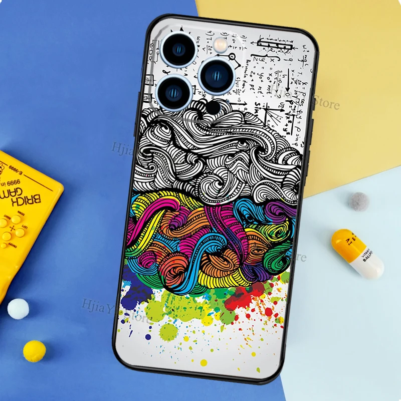 iphone 13 cover Brain Art Case For Apple iPhone 13 Pro Max 12 Mini 11 XS MAX XR 6S 7 8 Plus SE Silicone Phone Cover iphone 13 cover
