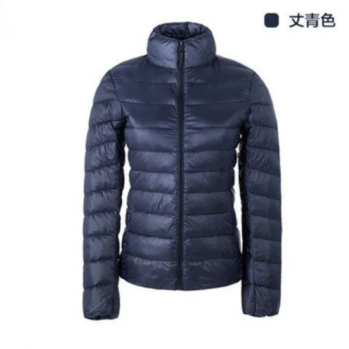 19 NoEnName_Null Женская Uniqlo стильная легкая куртка на утином пуху зимняя верхняя одежда пальто пуховик Новая мода корейского размера плюс - Цвет: 19