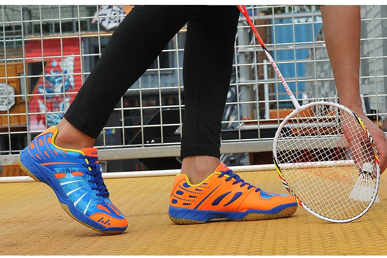 Женская обувь для бадминтона, мужские кроссовки, обувь для спорта на открытом воздухе, дышащие женские кроссовки, мужские тренировочные Нескользящие высококачественные теннисные туфли