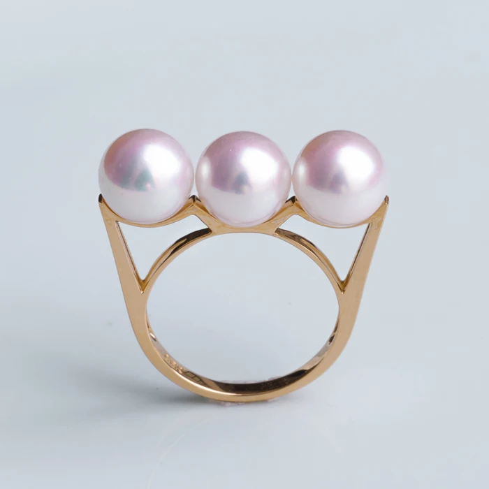 

Eternal wedding Women Gift word 925 Sterling real Seiko Japan imports natural Akoya sea water pearl ring balance
