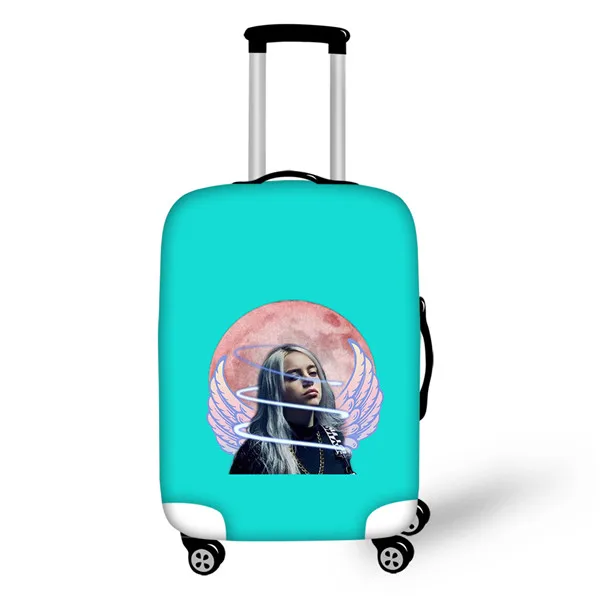 Тикин Билли эйлиш дорожный багажный чехол для девочек мультфильм школьный багажник чемодан защитный чехол дорожная сумка Защитная куртка - Цвет: CDZHL731SML