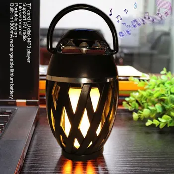 

1 Pcs Waterproof Led Flashing Torch Flame Wireless Speaker Flame Light Outdoor Wireless Speaker Light