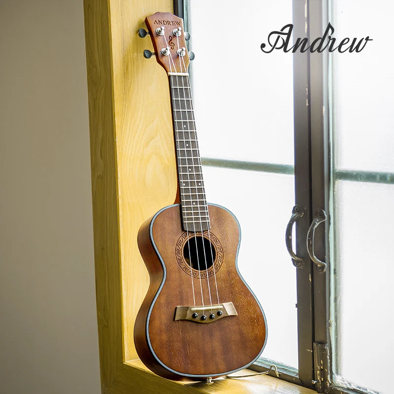 23 дюймов Гавайские гитары укулеле красного дерева акустический нейлон 4 струны укулеле мини гитара с подарком