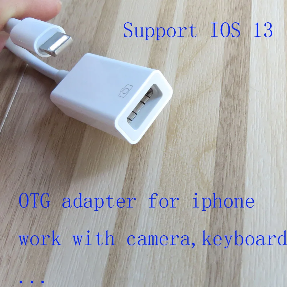 

ios 13 8pin to USB Keyboard For iPhone iPad OTG Camera Adapter Cable