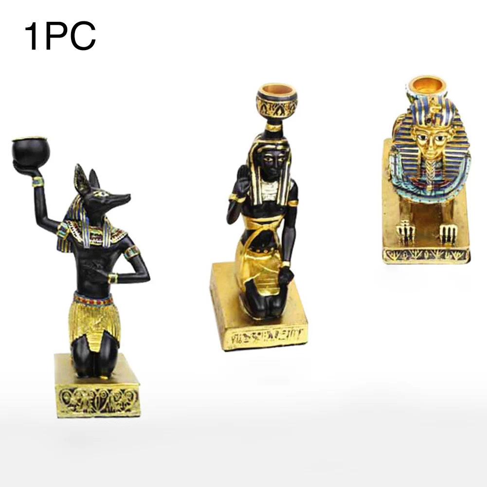 Изысканный Египетский Сфинкс Anubis орнамент ретро ремесла домашний подарок декоративная статуя смоляная статуэтка подсвечник скульптура