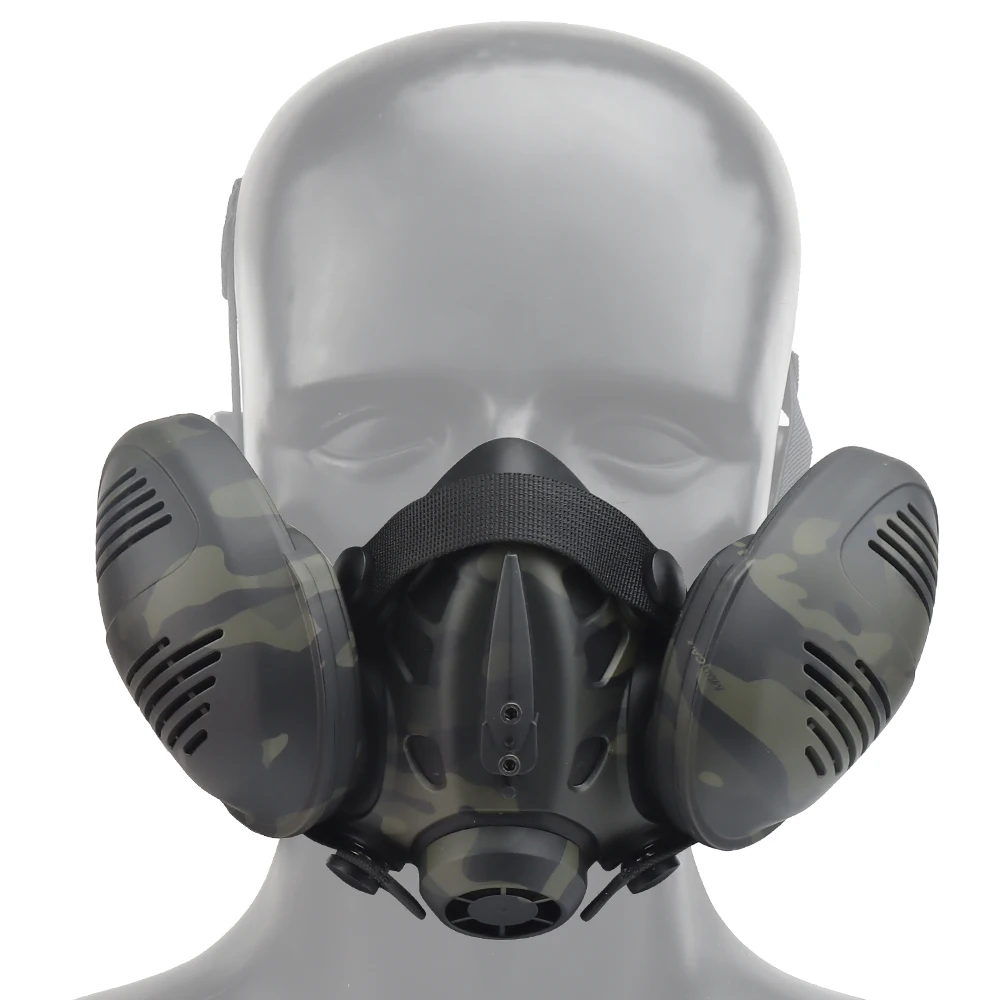

Tactical Half Face Mask Respirator Anti-dust Gas Mask Wargame Shooting Paintball Outdoor Hunting Accessories