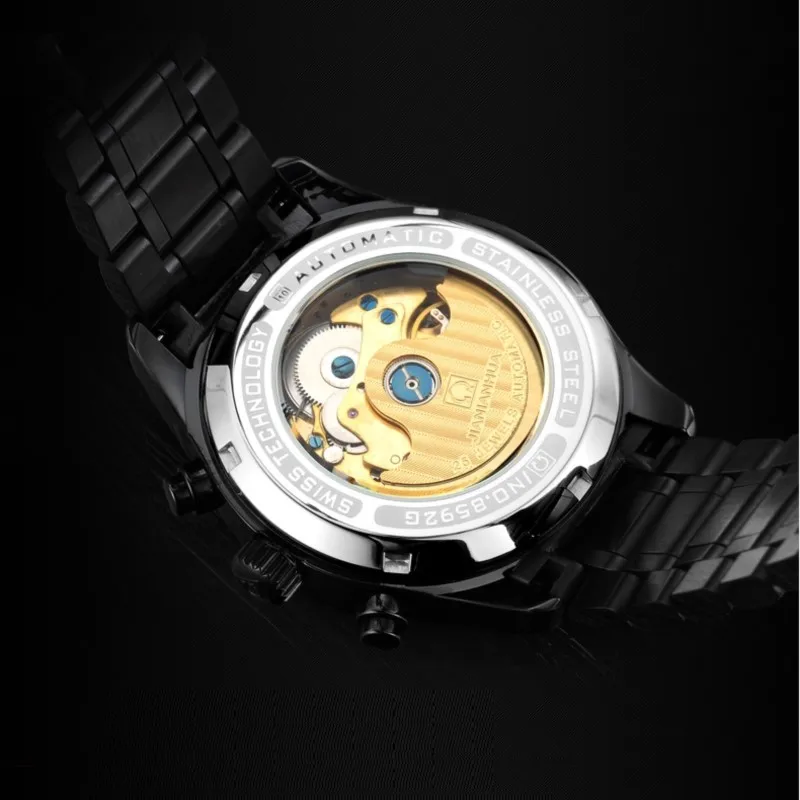 Модные часы пилота карнавальные автоматические механические часы мужские водонепроницаемые плавательные 24 часы с календарем HD светящиеся спортивные часы