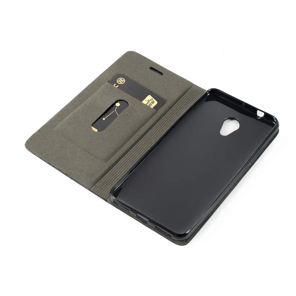 Роскошный чехол-книжка из искусственной кожи для Meizu M5S A5, флип-чехол-кошелек для Meizu M5 M5C, деловой чехол для телефона, Мягкий ТПУ силиконовый чехол на заднюю панель