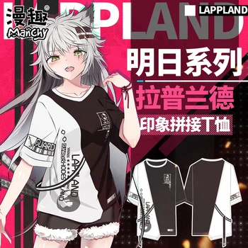 

Hot Anime Arknights Lappland Casual Fashion T-shirt Men Women Summer Short Sleeve Unisex Harajuku Loose Shorts Tops Suit Cosplay