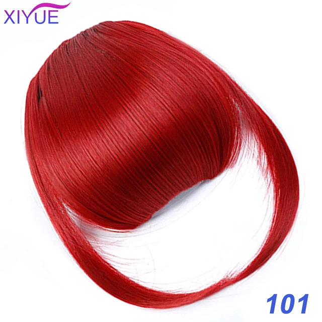 Black/Light Brown Clip In Hair Bangs Hairpiece Accessories Synthetic Fake Bangs Clip In Hair Extensions Clip In Hair Pieces WL48