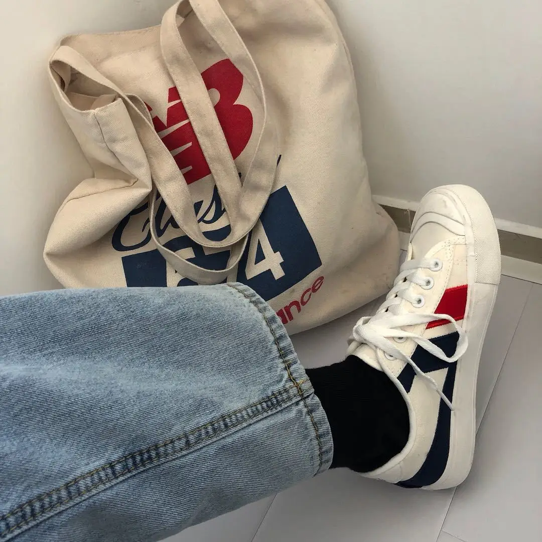 

INS Canvas Shoes Women's Spring Korean-style Ulzzang Versatile Hong Kong Style Students CHIC Super Fire Harajuku Street Snap Boa
