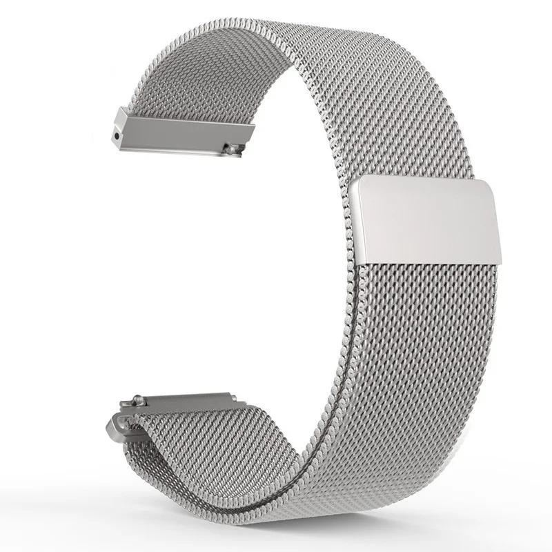 22 мм металлический ремешок из нержавеющей стали для Xiaomi Huami Amazfit часы браслет Миланская петля магнитные ремни для Amazfit Pace Stratos 2 - Цвет: Magnetic Silver