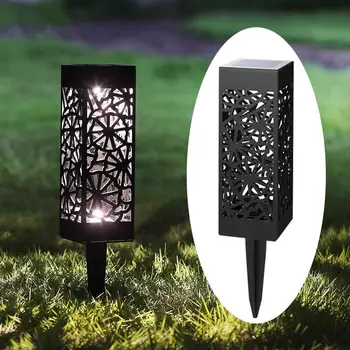 

2Pcs Hollow Out Solar Energy Lawn Lamp Garden Courtyard Landscape Light
