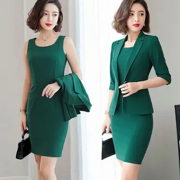 

Professional suit female 2020 new spring and summer suit skirt dress two-piece suit slim stylish formal dress overalls