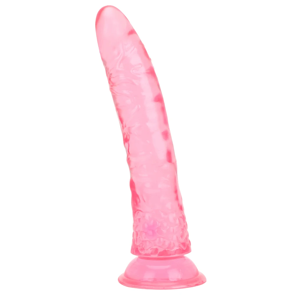 Realistic Crystal Anal Plug With Suction Cup Soft Silicone Toy_voghion.com