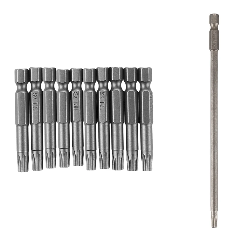 11Pcs 6Mm T30 Head 50Mm Long Magnetic Torx Screwdriver Insert Bits Tool With 4Mm Tip T25 Security Bit | Инструменты
