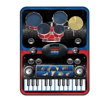 

FULL-2 in 1 Children's Electric Dance Mat Home Multifunctional Jazz Drum Electric Piano Music Game Mat Blanket