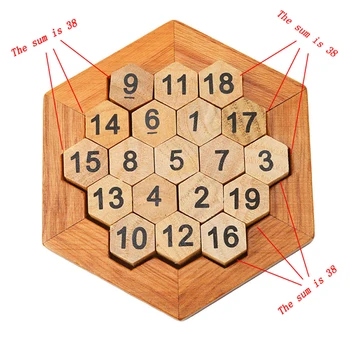 

Funny Geometric Shape Number Puzzle Children Wooden Number Board Math Game Early Educational Learning Wood Toys Gift