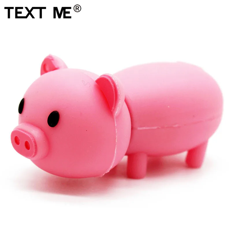 Usb флеш накопитель TEXT ME 64 Гб розовый зеленый фиолетовый милый поросенок nodel usb 2 0 4