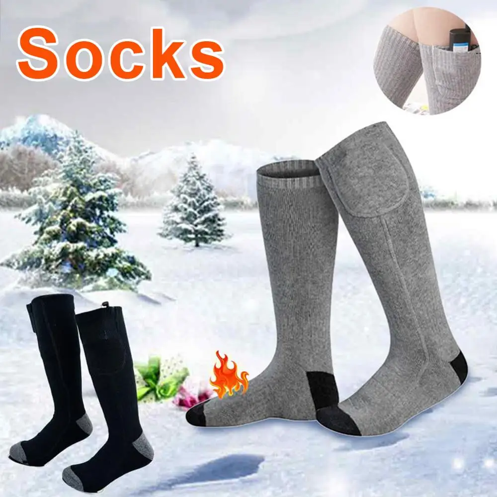 Аккумуляторные теплые носки с электрическим подогревом, регулируемые температуры, литиевая батарея, инфракрасные спортивные носки для унисекс, гетры для ног