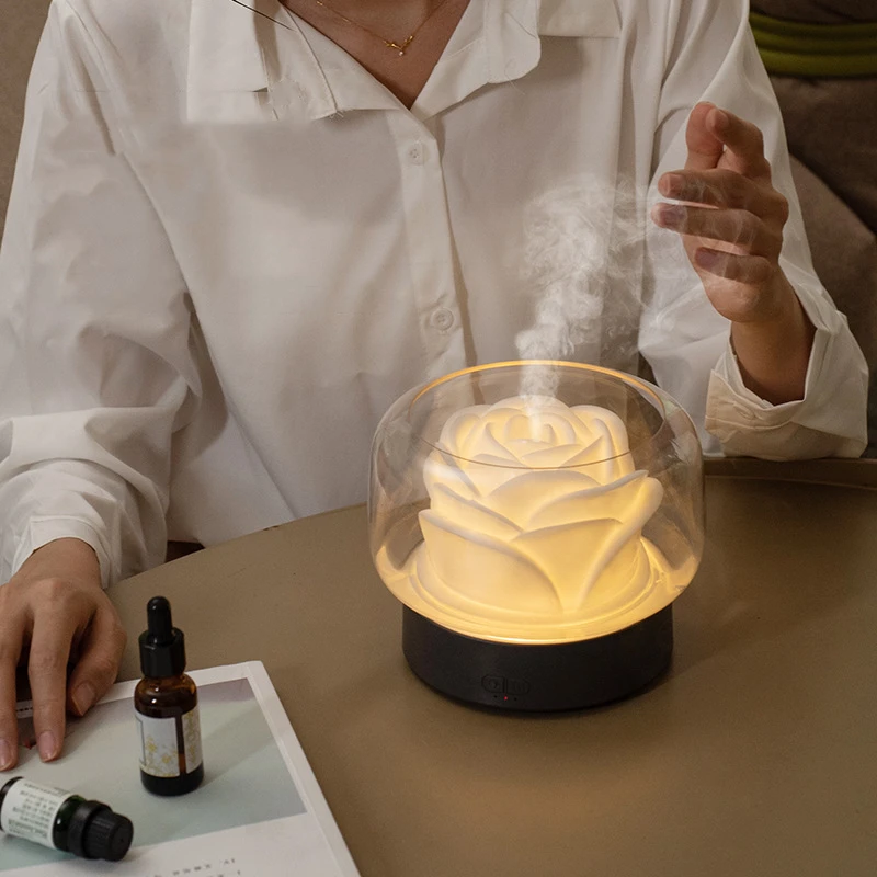 Home Electric Essential Oil Diffuser, Ultrasonic Mist Air Humidifier, Aromatherapy Fogger, Colorful Lamp Aoma Machine, 400ml 3