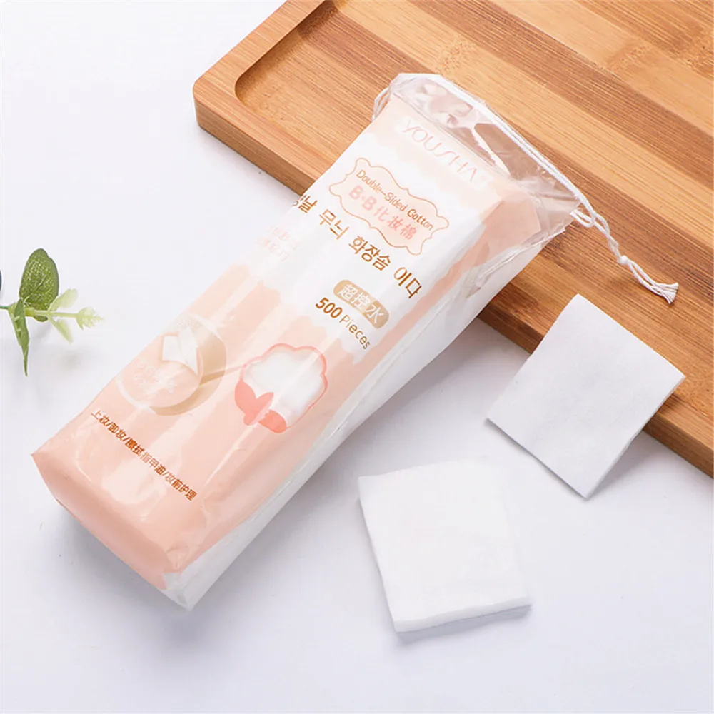 500PCS Korean Facial Organic Cotton Pads Facial Cleaning Nail Polish Remover Cosmetic Tissue Makeup Cotton Skin Care Tools (19)