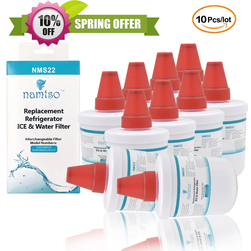 Free Shipping New Namtso Nms22 Refrigerator Water Filter Smartwater Cartridge Replacement For Samsung Da29-00003g 10 Pcs/lot