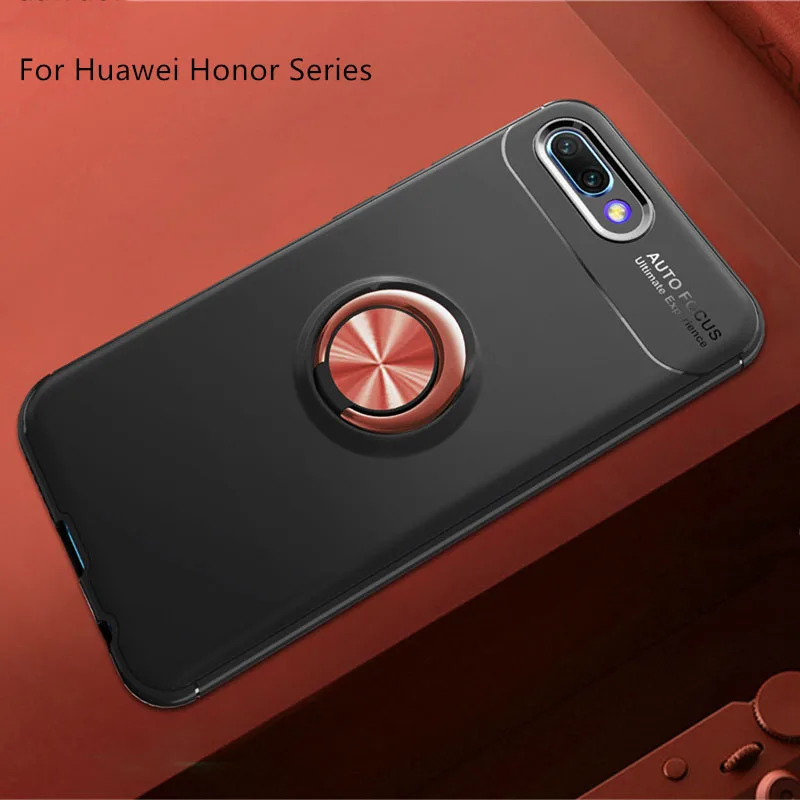 Чехол из ТПУ с магнитным кольцом для Huawei Honor 8A 8X 8C 7C Pro 7X 7A 7S 9N 9i V10 View 20 10 9 8 Lite V20 чехол